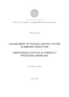 prikaz prve stranice dokumenta Advancement of process control system in ammonia production