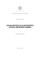prikaz prve stranice dokumenta Agilna metoda za elektroničko učenje usmjereno Romima 