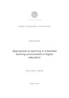 prikaz prve stranice dokumenta Approaches to learning in a blended learning environment in higher education