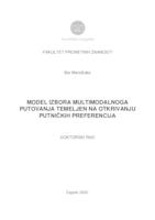 prikaz prve stranice dokumenta Model izbora multimodalnoga putovanja temeljen na otkrivanju putničkih preferencija