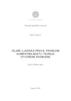 prikaz prve stranice dokumenta Islam i ljudska prava: problem kompatibilnosti i teorija otvorene razmjene