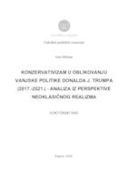 prikaz prve stranice dokumenta Konzervatizam u oblikovanju vanjske politike Donalda J. Trumpa (2017.-2021.)