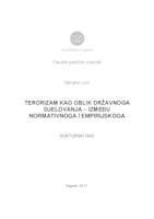 prikaz prve stranice dokumenta TERORIZAM KAO OBLIK DRŽAVNOGA DJELOVANJA – IZMEĐU NORMATIVNOGA I EMPIRIJSKOGA