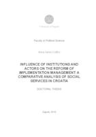 prikaz prve stranice dokumenta Influence of Institutions and Actors on the Reform of Implementation Management