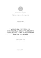 prikaz prve stranice dokumenta Modeli za potporu pri odlučivanju o raspoloživosti zrakoplova temeljem dubinske analize podataka 