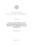 prikaz prve stranice dokumenta Utjecaj zaštitnoga plina i načina prijenosa metala na svojstva zavarenoga spoja čelika X80 