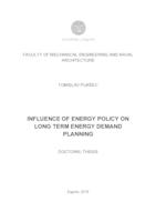 prikaz prve stranice dokumenta Influence of energy policy on long term energy demand planning 