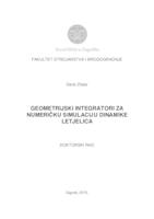 prikaz prve stranice dokumenta Geometrijski integratori za numeričku simulaciju dinamike letjelica