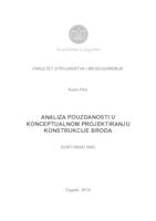 prikaz prve stranice dokumenta Analiza pouzdanosti u konceptualnom projektiranju konstrukcije broda 