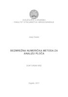 prikaz prve stranice dokumenta Bezmrežna numerička metoda za analizu ploča 