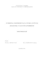 prikaz prve stranice dokumenta Numerička i eksperimentalna studija sunčevog kolektora s valovitim apsorberom