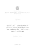 prikaz prve stranice dokumenta Modelling and control of hybrid propulsion systems for multirotor unmanned aerial vehicles