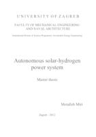 prikaz prve stranice dokumenta Autonomous solar-hydrogen power system