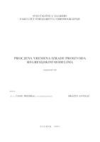 prikaz prve stranice dokumenta Procjena vremena izrade proizvoda regresijskim modelima