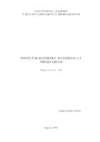 prikaz prve stranice dokumenta Postupak reizbora materijala u proizvodnji