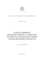 prikaz prve stranice dokumenta Utjecaj dinamičke neuravnoteženosti i asimetrije potisne sile na rasipanje padnih točaka nevođenih projektila