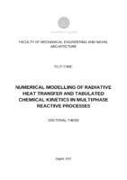 prikaz prve stranice dokumenta Numerical modelling of radiative heat transfer and tabulated chemical kinetics in multiphase reactive processes