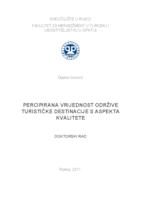 prikaz prve stranice dokumenta Percipirana vrijednost održive turističke destinacije s aspekta kvalitete