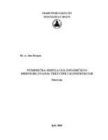 prikaz prve stranice dokumenta Numerička simulacija dinamičkog međudjelovanja tekućine i konstrukcije