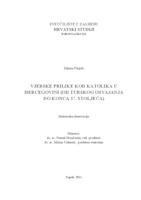 prikaz prve stranice dokumenta Vjerske prilike kod katolika u Hercegovini od turskog osvajanja do konca 17. stoljeća
