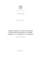 prikaz prve stranice dokumenta Uloga poklisara u širenju teritorija Dubrovačke Republike na zaleđe (krajem 14. i početkom 15. stoljeća)