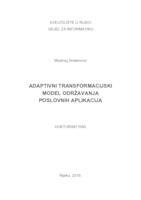 prikaz prve stranice dokumenta Adaptivni transformacijski model održavanja poslovnih aplikacija