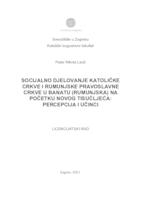 prikaz prve stranice dokumenta Socijalno djelovanje Katoličke Crkve i Rumunjske Pravoslavne Crkve u Banatu (Rumunjska) na početku novog tisućljeća