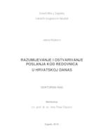 prikaz prve stranice dokumenta Razumijevanje i ostvarivanje poslanja kod redovnica u Hrvatskoj danas