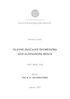 prikaz prve stranice dokumenta Glavne značajke ekumenizma Aleksandra Menja i njihova suvremena primjenjivost