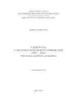 prikaz prve stranice dokumenta Vjeronauk u Splitsko-makarskoj nadbiskupiji (1991. – 2016.).   