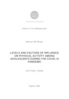 prikaz prve stranice dokumenta Levels and factors of influence on physical activity among adolescents during the COVID-19 pandemic