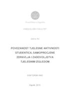 prikaz prve stranice dokumenta Povezanost tjelesne aktivnosti studentica, samoprocjene zdravlja i zadovoljstva tjelesnim izgledom