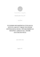 prikaz prve stranice dokumenta Pozadinski mehanizmi bilateralnoga deficita jakosti i snage pri izvedbi vertikalnoga skoka: živčana inhibicija nasuprot odnosa sile i brzine ekstenzora nogu