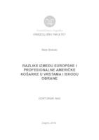 prikaz prve stranice dokumenta Razlike između europske i profesionalne američke košarke u vrstama i ishodu obrane 