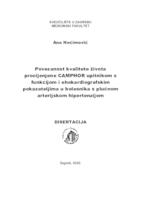 prikaz prve stranice dokumenta Povezanost kvalitete života procijenjene CAMPHOR upitnikom s funkcijom i ehokardiografskim pokazateljima u bolesnika s plućnom arterijskom hipertenzijom