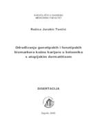 prikaz prve stranice dokumenta Određivanje genotipskih i fenotipskih biomarkera kožne barijere u bolesnika s atopijskim dermatitisom