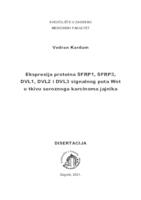 prikaz prve stranice dokumenta Ekspresija proteina SFRP1, SFRP3, DVL1, DVL2 i DVL3 signalnog puta Wnt u tkivu seroznoga karcinoma jajnika