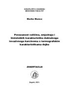 prikaz prve stranice dokumenta Povezanost veličine, smještaja i histoloških karakteristika duktalnoga invazivnoga karcinoma s termografskim karakteristikama dojke