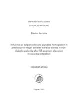 prikaz prve stranice dokumenta Influence of adiponectin and glycated hemoglobin in prediction of major adverse cardiac events in non-diabetic patients after ST-segment elevation myocardial infarction