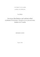 prikaz prve stranice dokumenta Serotype distribution and antimicrobial resistance in invasive Streptococcus pneumoniae isolates in Croatia