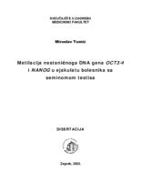 prikaz prve stranice dokumenta Metilacija nestaničnoga DNA gena OCT3/4 i NANOG u ejakulatu bolesnika sa seminomom testisa