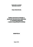 prikaz prve stranice dokumenta Težina koronarne bolesti u akutnom koronarnom sindromu u romskoj populaciji u sjeverozapadnoj Hrvatskoj