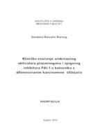 prikaz prve stranice dokumenta Kliničko značenje urokinaznog aktivatora plazminogena i njegovog inhibitora PAI-1 u bolesnika s diferenciranim karcinomom štitnjače