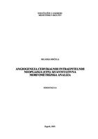 prikaz prve stranice dokumenta Angiogeneza cervikalnih intraepitelnih neoplazija (CIN) : kvantitativna morfometrijska analiza 