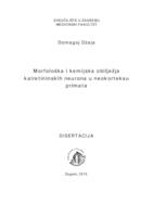 prikaz prve stranice dokumenta Morfološka i kemijska obilježja kalretininskih neurona u neokorteksu primata 