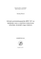 prikaz prve stranice dokumenta Učinak pentadekapeptida BPC 157 na cijeljenje rane u uvjetima inducirane ishemije stražnjih nogu štakora 