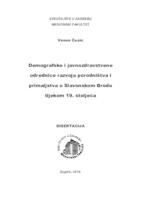 prikaz prve stranice dokumenta Demografske i javnozdravstvene odrednice razvoja porodništva i primaljstva u Slavonskom Brodu tijekom 19. stoljeća 