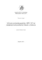 prikaz prve stranice dokumenta Učinak pentadekapeptida BPC 157 na cijeljenje kolovezikalne fistule u štakora 