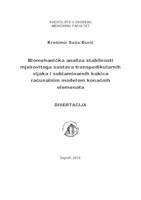 prikaz prve stranice dokumenta Biomehanička analiza stabilnosti mješovitoga sustava transpedikularnih vijaka i sublaminarnih kukica računalnim modelom konačnih elemenata 