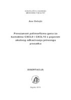 prikaz prve stranice dokumenta Povezanost polimorfizma gena za kemokine CXCL9 i CXCL10 s pojavom akutnog odbacivanja jetrenoga presatka 